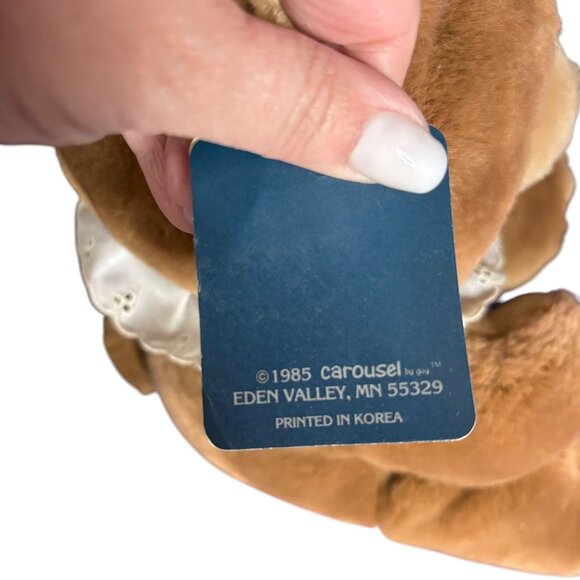 Vintage Carousel Mikki Bear Plush 1985 Brown Stuffed Animal 12" Surface Washable - Picture 6 of 9